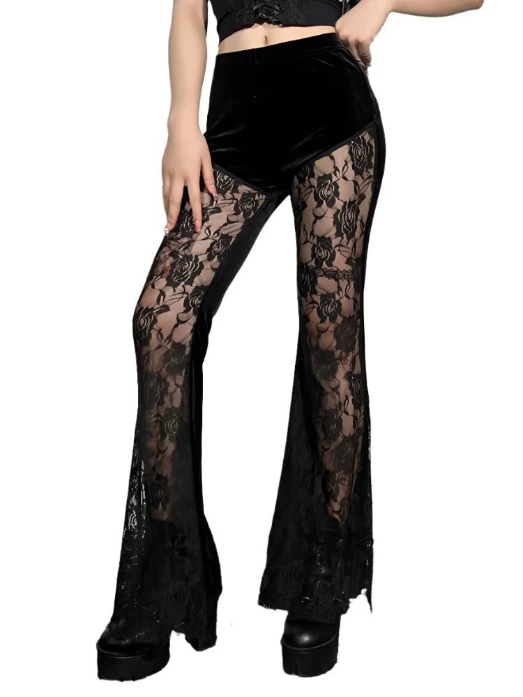 Shadow Shifter Flared Pants - Lace & Thornz