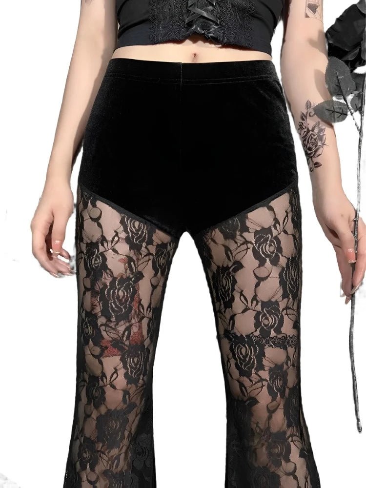 Shadow Shifter Flared Pants - Lace & Thornz