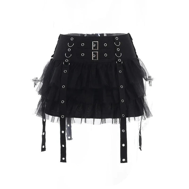 Shadowed Heart Mini Skirt - Lace & Thornz