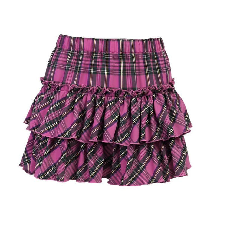 Soft Serve Psycho Plaid Skirt - Lace & Thornz