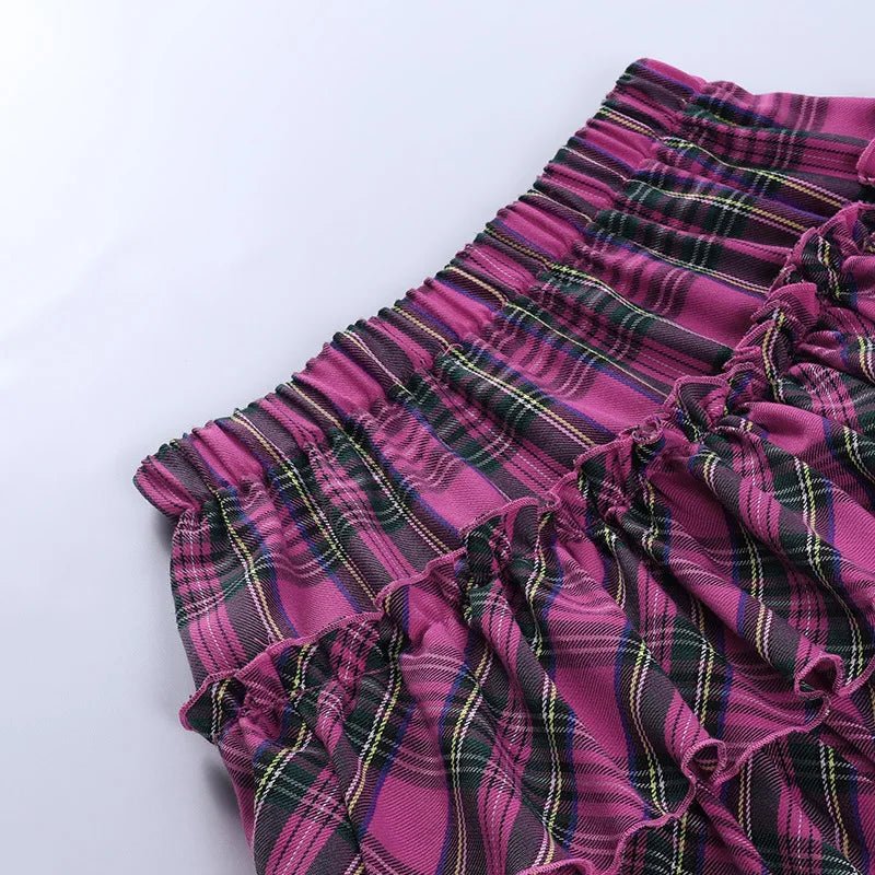 Soft Serve Psycho Plaid Skirt - Lace & Thornz