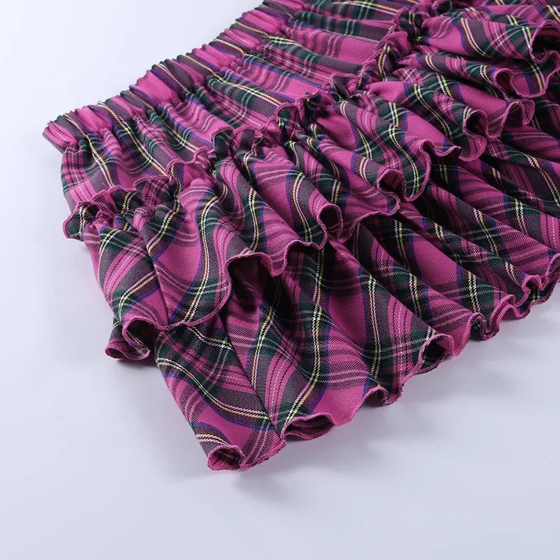 Soft Serve Psycho Plaid Skirt - Lace & Thornz