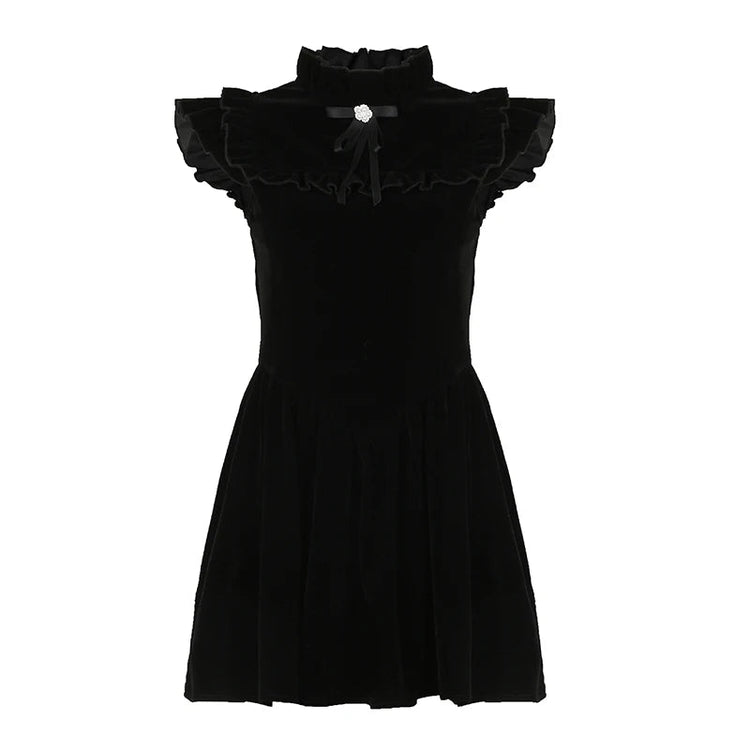 Velvet Vampira Dress - Lace & Thornz