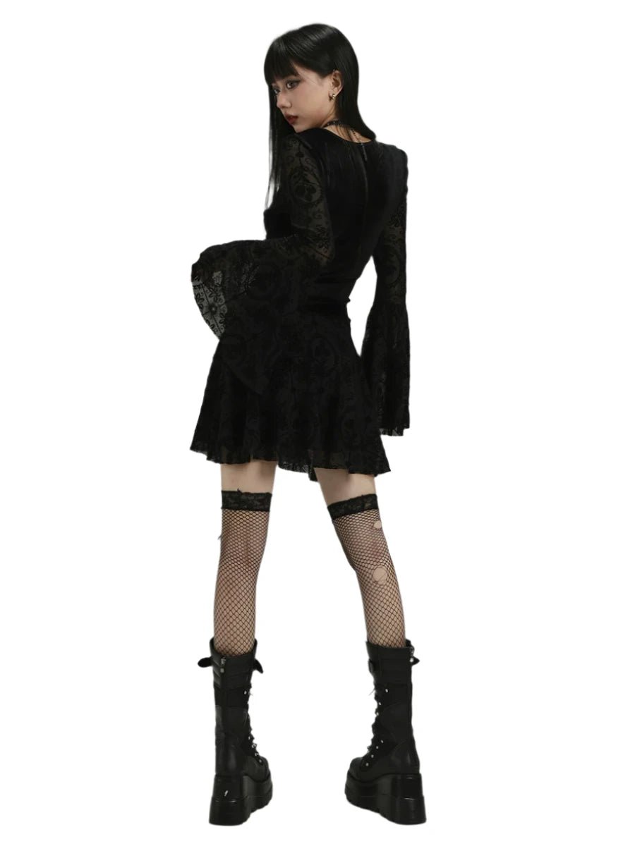 Vintage Mall Goth Dress - Lace & Thornz