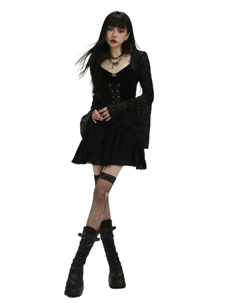 Vintage Mall Goth Dress - Lace & Thornz Vintage Mall Goth Dress - Lace & Thornz