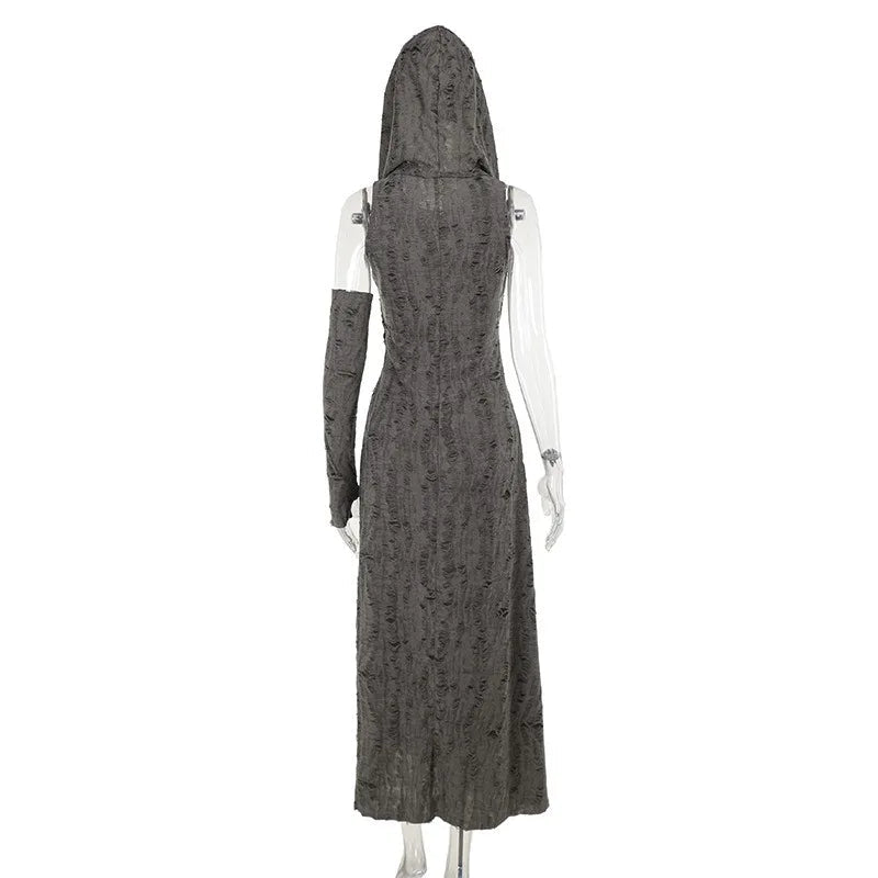grey witch dress Szjxbuy Halloween Dresses for Women Sexy Witch Costumes Gothic Lace Up Midi Dress Casual Ruffed Sundress Vintage Outfit 2025 Gray,XL